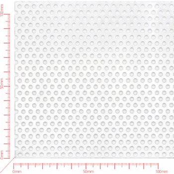 Plech Děrovaný plech; děrování kruhové přesazené; otvor 3,0mm; rozteč 5,0mm