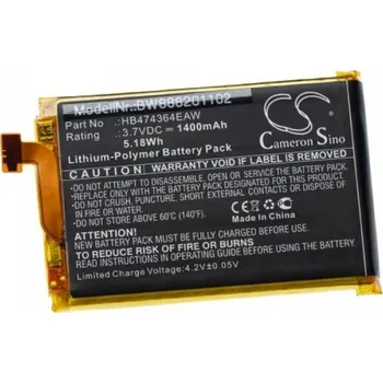 Baterie pro mobilní telefon VHBW Baterie pro Huawei E5338, 1400 mAh