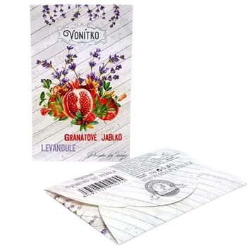 Soap Přírodní mýdlové vonítko do prádla 15g v krabičce - Granátové jablko a Levandule