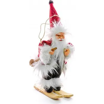 Vánoční dekorace Vánoce Dekorace MagicHome Santa na lyžích, 18cm