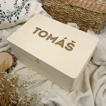 Úložný box Dřevia Dřevěná krabička - se jménem