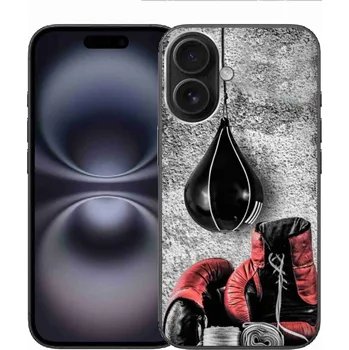 Box Gelový kryt mmCase na iPhone 16 - boxovací pytel a rukavice