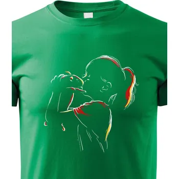 Chlapecké tričko Dětské tričko Holčička a morčátko, Barva Zelená, Velikost 122 cm/6 roků, Canvas Dětské tričko Bezvatriko.cz 2779