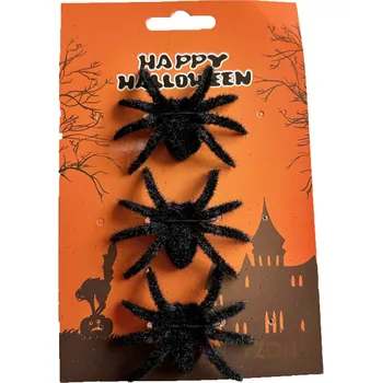 Karnevalový doplněk Černí semišoví pavouci (3ks)