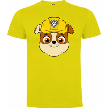Dětská móda Tričko Tlapková patrola - Paw Patrol se všemi postavičkami Velikost: 11/12 let - vel. 146/152, POSTAVA: Rubble - žlutá