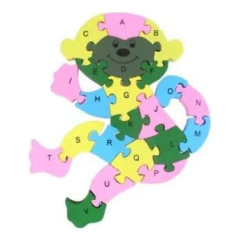 Vzdělávací dřevěné puzzle opice