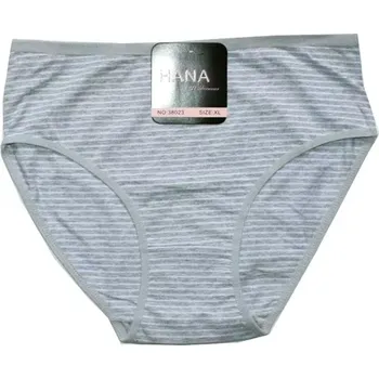 Dámské kalhotky do pasu proužek 38023 šedé 607/254