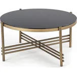 Konferenční stolek ISMENA 41x80 cm zlatá/černá