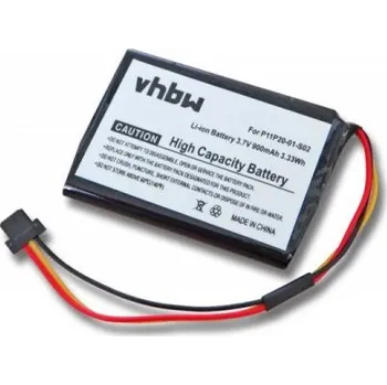Příslušenství k chytrým hodinkám VHBW Baterie pro TomTom One V4, 900 mAh