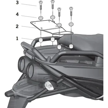Zavazadlo na motocykl SHAD Nosič kufru SHAD Fuoco 130.G0FC58ST