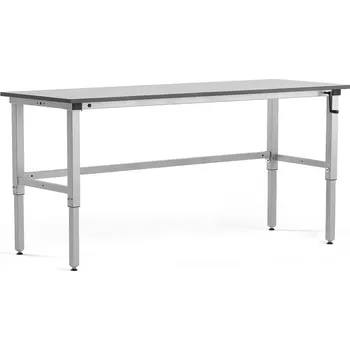 Dílenský stůl Výškově nastavitelný pracovní stůl MOTION, manuální, 2000x600 mm, 150 kg, šedá