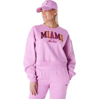 Dámská mikina Dámská mikina přes hlavu New Era CROP INFILL CREW W růžová 60564928 - M | UK 7 | US 9,5