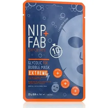 Pleťová maska NIP + FAB Glycolic Fix Extreme Pěnová maska v plátýnku (bublinková maska) 23 g