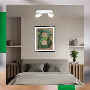 Lampička Briloner Stropní svítidlo Isil A, bílé, 2 světla, kovové, otočné bílá 2 x 2 W LED - Doprava zdarma