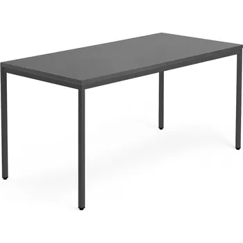 Jednací stůl Jednací stůl QBUS, 4 nohy, 1600x800 mm, černý rám, černá