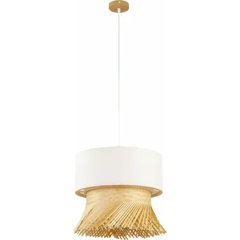 Stojací lampa Stropní světlo DKD Home Decor Polyester Bambus (40 x 40 x 39 cm)