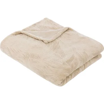 deka Atmosphera Deka s motivem listů RYO, 125 x 150 cm, béžová