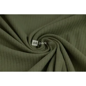Žebrovaný úplet Mandy - army khaki