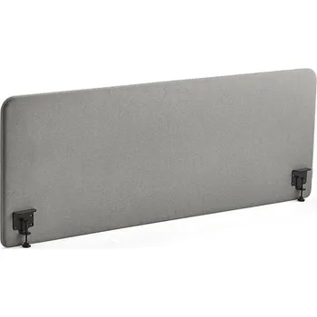 Paraván Stolový paraván ZONE, černé svorky, 1800X650x36 mm, potah Hush, světle šedá