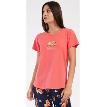 Pánské pyžamo Dámské pyžamo kapri Dominika tmavě modrá XXL