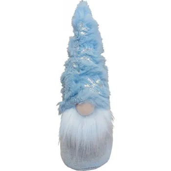 Vánoční dekorace Skřítek bílo-modrý s vločkami 19cm 3000053