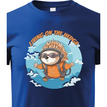 Chlapecké tričko Dětské tričko Ježek parašutista, Barva Modrá, Velikost 158 cm/12 roků, Canvas Dětské tričko Bezvatriko.cz 2775