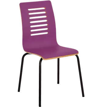 Jídelní židle CARMEN jídelní židle purpurová, kostra černá