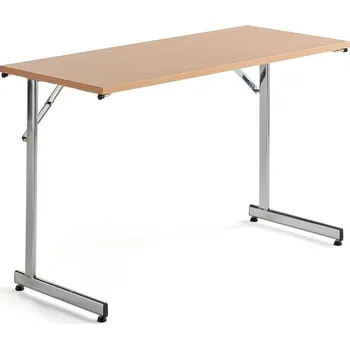 Jednací stůl Skládací stůl CLAIRE, 1200x500 mm, buk, chrom