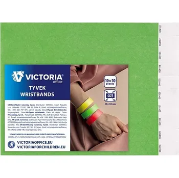 Náramek VICTORIA Tyvek® 100 ks, neon zelené