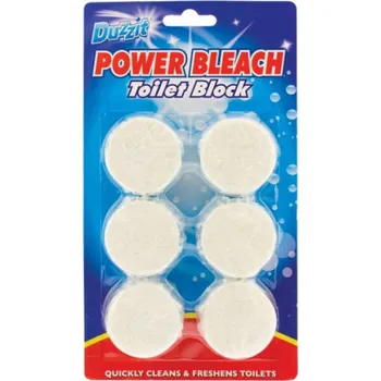 WC čistič Maják DUZZIT BLOK DO WC BĚLÍCÍ 6 KS