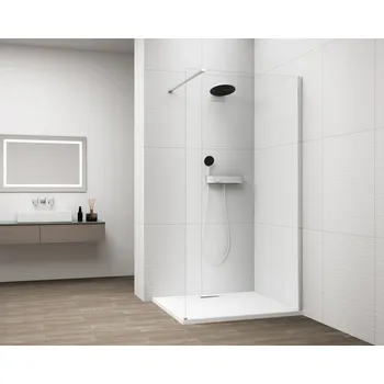 POLYSAN ESCA CHROME jednodílná sprchová zástěna k instalaci ke stěně, sklo čiré, 800 mm