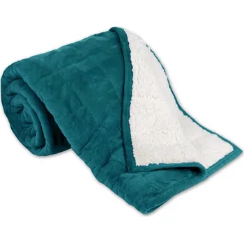 deka Prošívaná deka Ovečka 590g petrolej/bílá 150x200