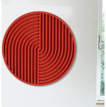 Obraz ASIR Kulatá nástěnná dekorace ART128 červená