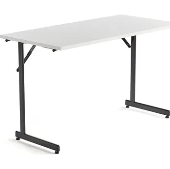 Jednací stůl Skládací stůl CLAIRE, 1200x600 mm, bílá, černá