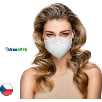 respirátor BreaSAFE® 5x Český nanorespirátor FFP2 znovupoužitelný, bílý M
