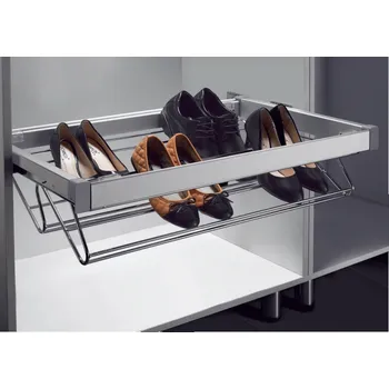 Odpadkový koš Wireli Výsuvný rošt na boty s tlumením / Antracit 500-560 mm