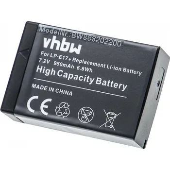 VHBW Baterie LP-E17 pro Canon EOS 750D / M3 / M5 / M6, plně dekódovaná, 950 mAh