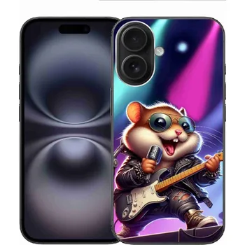 Pouzdro na mobilní telefon Gelový kryt mmCase na iPhone 16 - křeček rocker