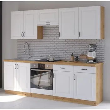 Kuchyňská linka Stolarz-Lempert Kuchyňská linka Stilo WHAR bílá + Artisan - Sestava 4