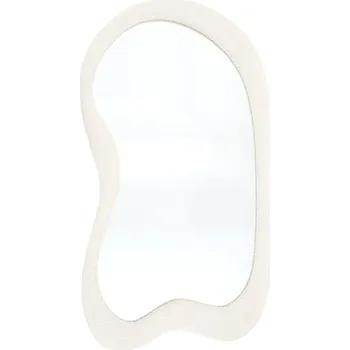 Zrcadlo By-Boo Béžové čalouněné závěsné zrcadlo Evol 100 x 58 cm