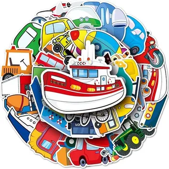 samolepka ANNAM Samolepky Auta Letadla Traktory Lodě 50 ks - odlišné samolepky