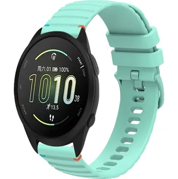 Příslušenství k chytrým hodinkám VSECHNONAMOBIL 87380 WAVY Silikonový řemínek pro Garmin Forerunner 165 Music světle zelený
