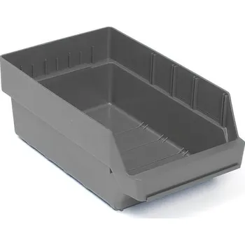 Úložný box Skladová nádoba REACH, 400x240x150 mm, recyklovaný plast, šedá