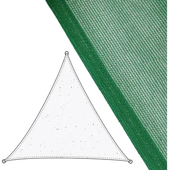 Krycí plachta Falanzo Home Trojúhelníková stínící plachta Polyethylen Zelená 5 x 5 m (500 x 500 x 0,5 cm)