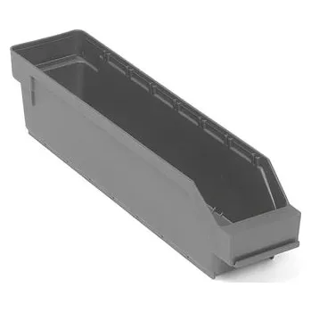 Úložný box Skladová nádoba REACH, 400x90x95 mm, recyklovaný plast, šedá