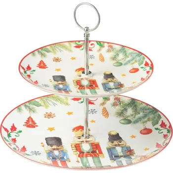 Etažér s Louskáčky Chris Nutc v dárkové krabičce - Ø 27*24 cm