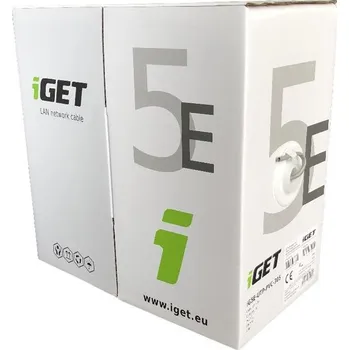 Síťový kabel iGET UTP kabel, CAT5E, PVC, Eca, 305m, box