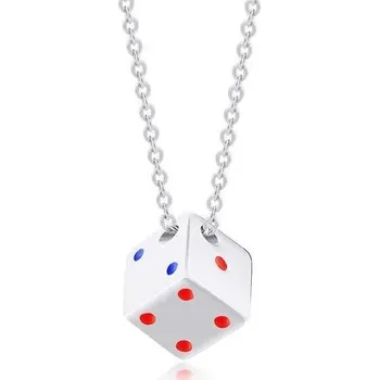 Přívěsek Přívěskynakrk.cz Pánský náhrdelník pro štěstí KOSTKA barevná