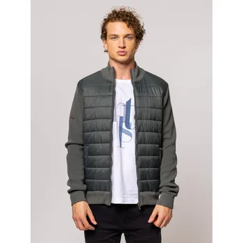 Pánský svetr Heavy Tools pánský svetr Hanover s prošívanou přední částí zelený Velikost: L