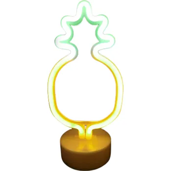 Lampička ACA Lighting Neonová lampička - Ananas, 3x AA baterie, IP20